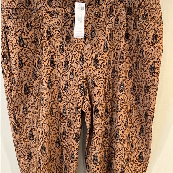 Chico’s Brown New With Tags Slimming Brigitte Paisley Print Ankle Pants XL 16  T - Picture 2 of 6